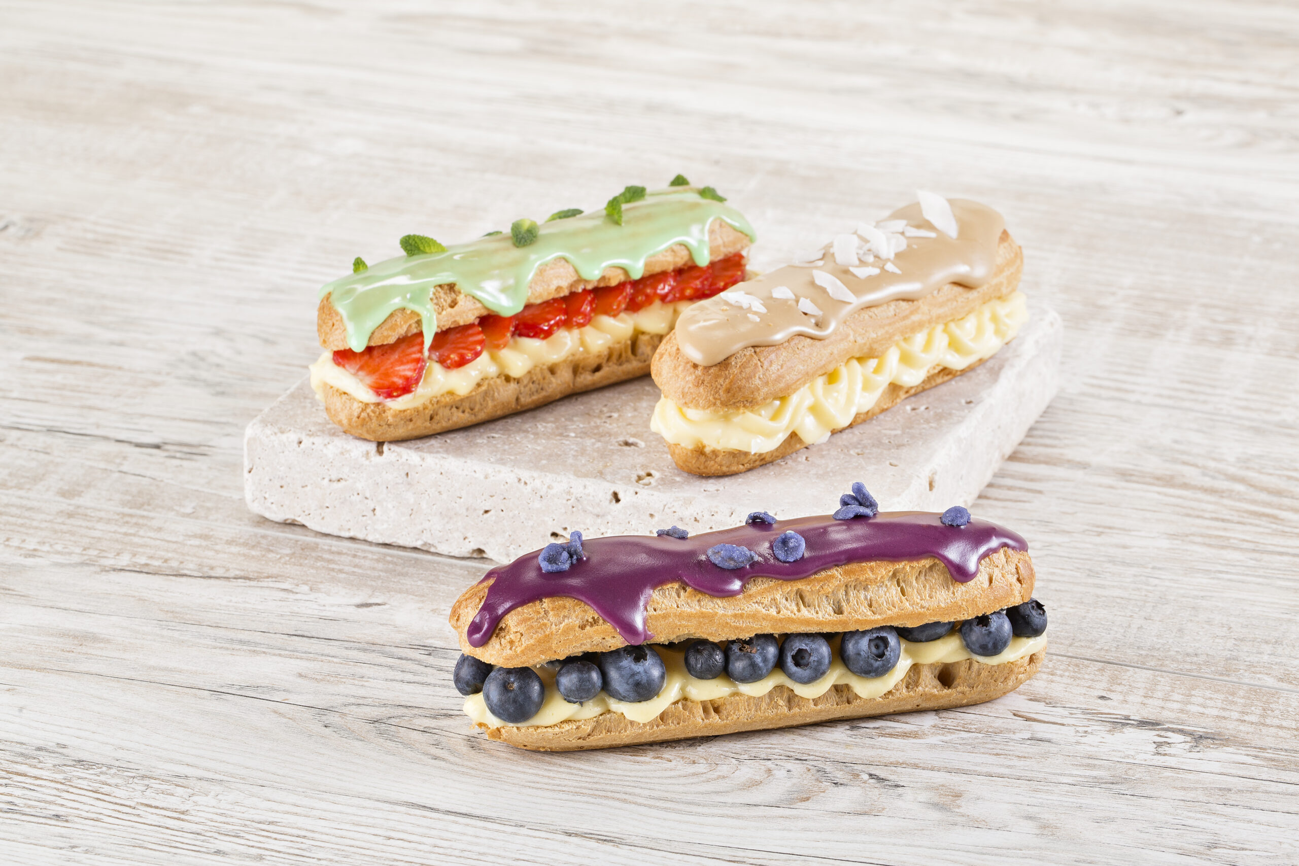 Verzierte Eclairs